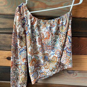 SHEIN One Shoulder Long Sleeve Dressy Top Size S